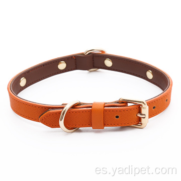 Collar de Piel Verdadera para Perros Medianos Pequeños